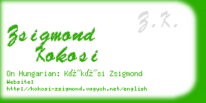 zsigmond kokosi business card